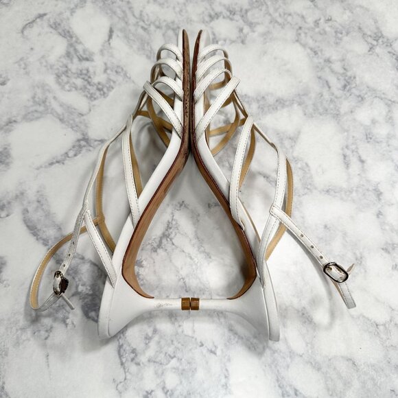 Alexandre Birman White Strappy Stiletto Sandals - Picture 4 of 11